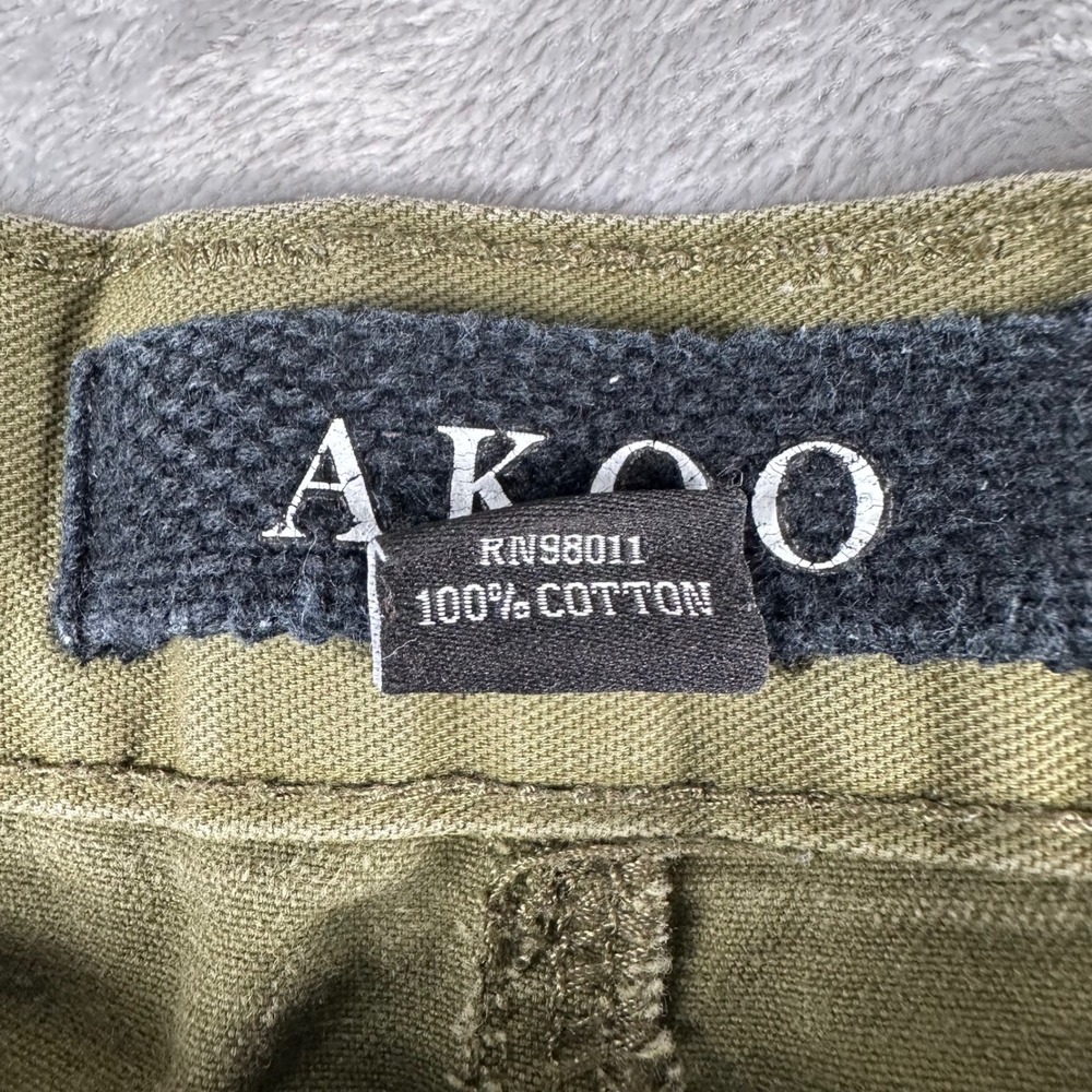 AKOO Driftwood Cargo Pants Mens 36 Green Colorblock Big Oak Fit Utility Gorpcore - Picture 10 of 12